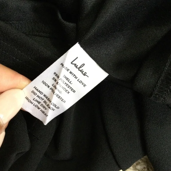 Lulu’s Westwood Black Dress Faux Wrap Short Sleeve Size XS - Picture 7 of 8